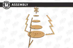 Christmas Tree Shelf Laser Cut | Christmas Tiered Tray | CNC Product Image 4