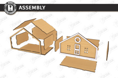 3D House Organizer Laser Cut | Storage Box | Village Cottage Product Image 2