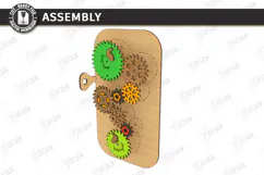 Wooden Gear Puzzle Laser Cut | Montessori Toy | Kids Laser Product Image 2