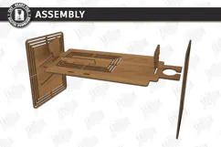 3D Wooden Bed Tray Table Laser Cut | Laptop Tray | Home SVG Product Image 4