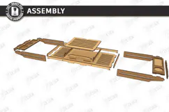 Bath Caddy Tray Laser Cut | Bathtub Tray | Bath Caddy Bridge Product Image 3
