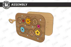 Wooden Gear Puzzle Laser Cut | Montessori Toy | Kids Laser Product Image 3