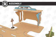Wooden Road Track Puzzle laser Cut | Toy City Set SVG Product Image 5