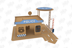 3D Wooden Police Station Playset Laser Cut | Kids Laser Product Image 8