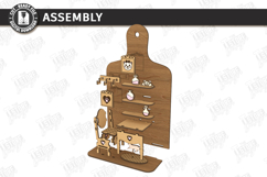 Cutting Board Miniature Room Box Laser Cut | 3D Kitchen SVG Product Image 3