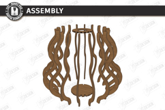 Wooden Wildflowers Vase Stand Laser Cut Bundle | 3D Layered Product Image 4