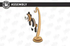 Wiggly Animal Laser Cut | Swinging Animal Figurine | Panda Product Image 3