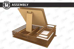 Easel for Drawing Laser Cut | 3D Tabletop Art Easel Box SVG Product Image 3