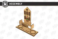 3D Christmas Shelf Decor Candle Holder Laser Cut | Holidays Product Image 3
