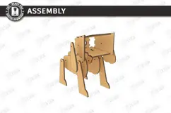 3D Wood Animal Desk Lamp Laser Cut | Dog Desk Lamp | Modern Product Image 3