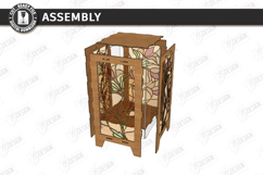 Stained Glass Floor Lamp Laser Cut | 3D Night Light | CNC Product Image 3