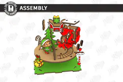Christmas Kinetic Toy Laser Cut | 3D Wooden Carousel | Elf Product Image 3
