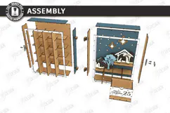 Wooden Christmas Advent Calendar Laser Cut | Layered Holiday Product Image 3