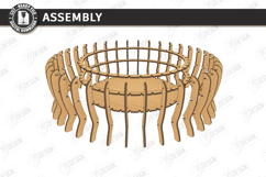 Parametric Wooden Bowls Laser Cut | Geometric Fruit Bowl SVG Product Image 3