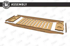 Bath Caddy Tray Laser Cut | Bathtub Tray | Bath Caddy Bridge Product Image 3
