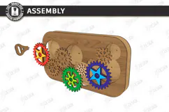 Wooden Gear Puzzle Laser Cut | Montessori Toy | Kids Laser Product Image 3