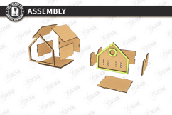 3D House Organizer Laser Cut | Storage Box | Village Cottage Product Image 3