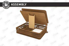 Easel for Drawing Laser Cut | 3D Tabletop Art Easel Box SVG Product Image 3