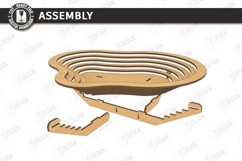 Layered Contour Bowl Laser Cut | 3D Fruit Basket | Kitchen Product Image 3