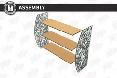 3D Decorative Wall Shelf Laser Cut | Home Wall Organization Product Image 3