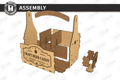 Wooden Beer Bottle Caddy Laser Cut Bundle | Father’s Day SVG Product Image 5