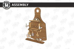Cutting Board Miniature Room Box Laser Cut | 3D Kitchen SVG Product Image 3