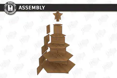 Christmas Tree Shelf Laser Cut | Christmas Tiered Tray | CNC Product Image 3