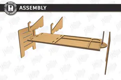 3D Wooden Bed Tray Table Laser Cut | Laptop Tray | Home SVG Product Image 4