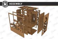 3D Decorative Wooden PC Case Cover Laser Cut | PC Accessory Product Image 5