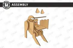 3D Wood Animal Desk Lamp Laser Cut | Cat Desk Lamp | Modern Product Image 3