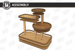 Tabletop Organizer Laser Cut | Tiered Tray | Jewelry Stand Product Image 3