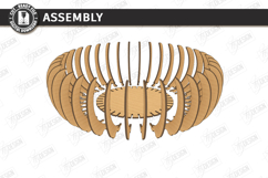Parametric Wooden Bowls Laser Cut | Geometric Fruit Bowl SVG Product Image 3