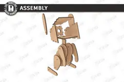 3D Wood Animal Desk Lamp Laser Cut | Bunny Desk Lamp | CNC Product Image 3