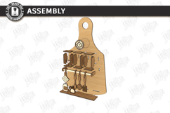 Cutting Board Miniature Room Box Laser Cut | 3D Kitchen SVG Product Image 3