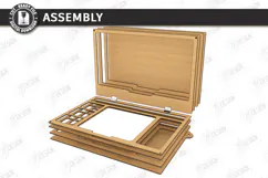 Easel for Drawing Laser Cut | 3D Tabletop Art Easel Box SVG Product Image 3