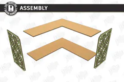 3D Decorative Wall Shelf Laser Cut | Home Wall Organization Product Image 3