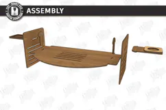 3D Wooden Bed Tray Table Laser Cut | Laptop Tray | Home SVG Product Image 4