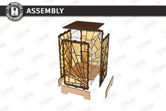 Stained Glass Floor Lamp Laser Cut Bundle | 3D Wood Lantern Product Image 26