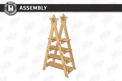 Christmas Tree Shelf Laser Cut | Christmas Tiered Tray | CNC Product Image 3