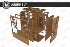 3D Decorative Wooden PC Case Cover Laser Cut | PC Accessory Product Image 5