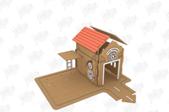 Wooden Fire Station Playset Laser Cut | Kids Laser | Toys Product Image 9