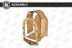 3D Layered Wooden Prayer Shrine Laser Cut | Display Stand Product Image 3