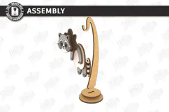 Wiggly Animal Laser Cut | Swinging Animal Figurine | Raccoon Product Image 3
