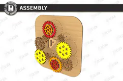 Wooden Gear Puzzle Laser Cut | Montessori Toy | Kids Laser Product Image 3