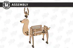 Christmas Reindeer Planter Decor Laser Cut | Holiday Decor Product Image 3