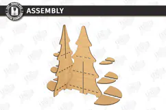 Christmas Tree Shelf Laser Cut | Christmas Tiered Tray | CNC Product Image 3