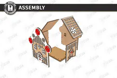 3D Christmas Gingerbread House Laser Cut | Christmas House Product Image 3