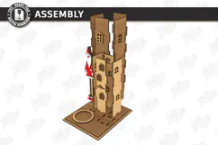 3D Christmas Shelf Decor Candle Holder Laser Cut | Holidays Product Image 2