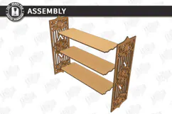 3D Decorative Wall Shelf Laser Cut | Home Wall Organization Product Image 3