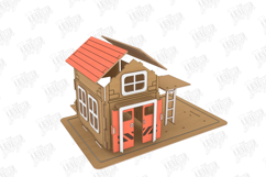 Wooden Fire Station Playset Laser Cut | Kids Laser | Toys Product Image 3